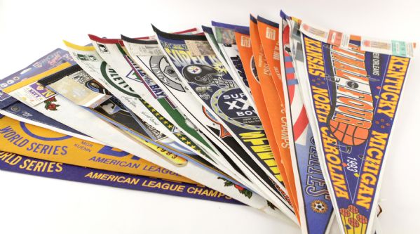 1970s-2000s Pennants, Programs, Game Tickets, Pinback Buttons 100+ Items 