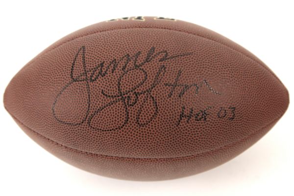2003 James Lofton Green Bay Packers Signed Football (JSA)
