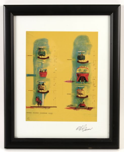 1998 Disneyland Attraction Artist Signed 13" x 16" Framed Print Collection - Lot of 9