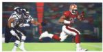 2009 Swank One Painting of Super Bowl XXIX Jerry Rice From Gatorade G Studio at Super Bowl XLIII 48" x 96"