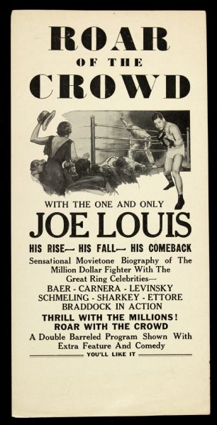 1937-50 Joe Louis Heavyweight Champion Broadside Collection - Lot of 3