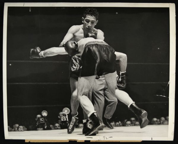 1943-53 Willie Pep Featherweight Champion Original Photo Collection - Lot of 8