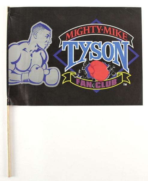 1985-2005 Mike Tyson 5 1/2" x 12 Vinyl Fan Club Flag