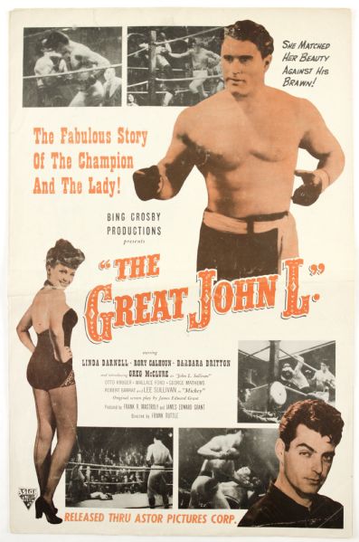 1945 11" x 17" The Great John L. Original Movie Poster