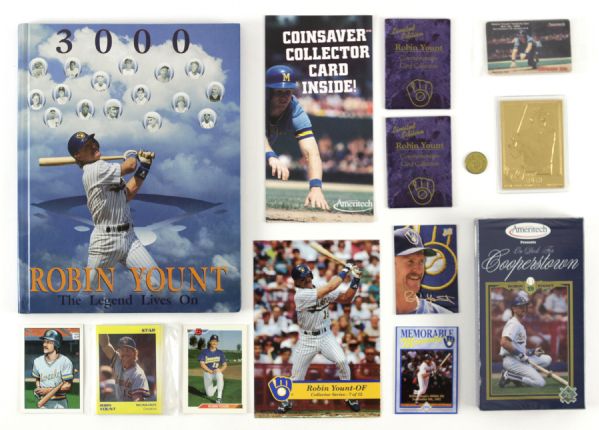 1990-94 Robin Yount Milwaukee Brewers Memorabilia Collection - Lot of 24