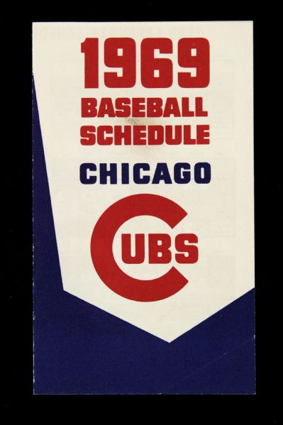 1969 Chicago Cubs 3" x 5" Old Style Pocket Schedule 