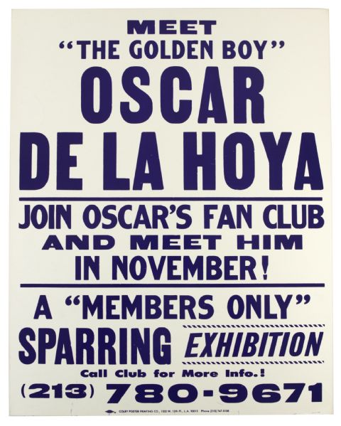 1992-2002 Lot of Eight Oscar De La Hoya Fight Posters 