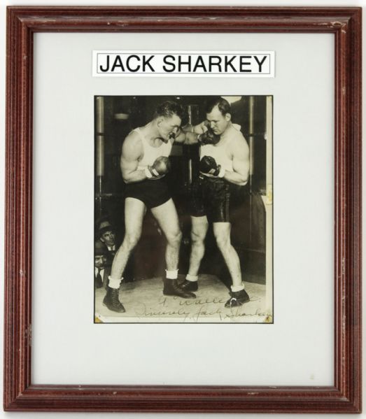 1924-36 Jack Sharkey 13" x 15" Framed Photo Autographed 