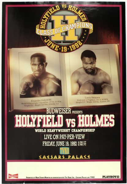 1991-92 Larry Holmes Lot of Ten Posters Evander Holyfield Ray Mercer