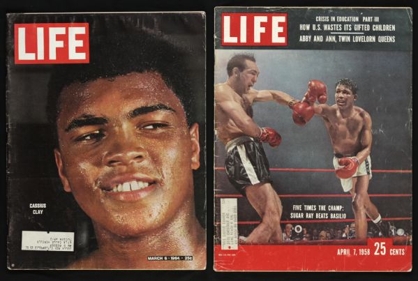 1958-88 Boxing LIFE Magazine Collection - Lot of 24 w/ Muhammad Ali, Joe Frazier, Sugar Ray Robinson & Mike Tyson