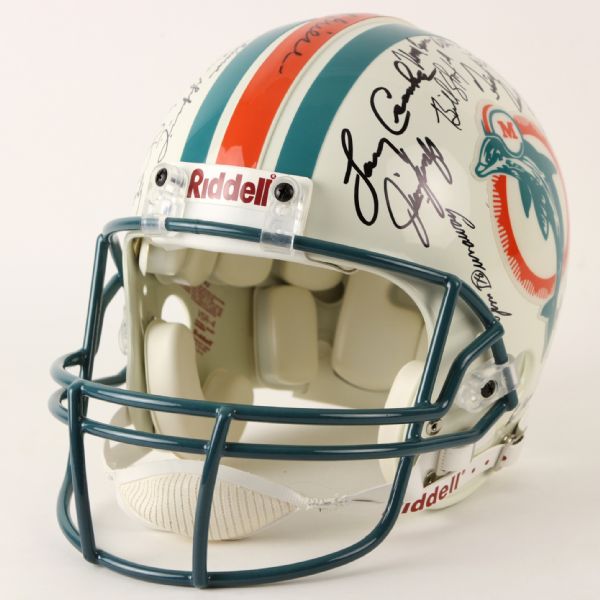 1972 Miami Dolphins Team Signed Full Size Helmet w/ 41 Signatures Including Don Shula, Bob Griese, Larry Csonka & More (JSA) 17/72