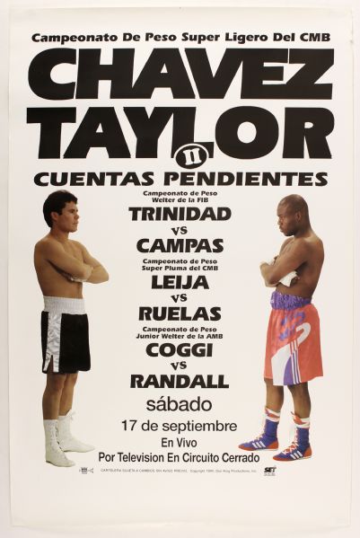 1994 Julio Cesar Chavez vs. Meldrick Taylor MGM Grand 23" x 35" Posters - Lot of 27