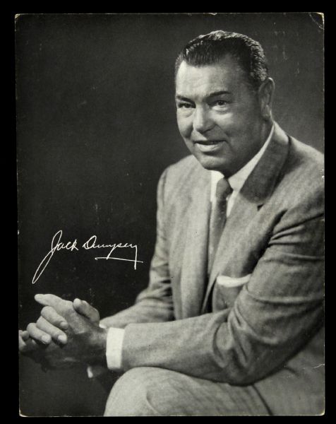 1970s Jack Dempsey Heavyweight Champion 4.75" x 6.25" Devry Technical Institute Postcard 