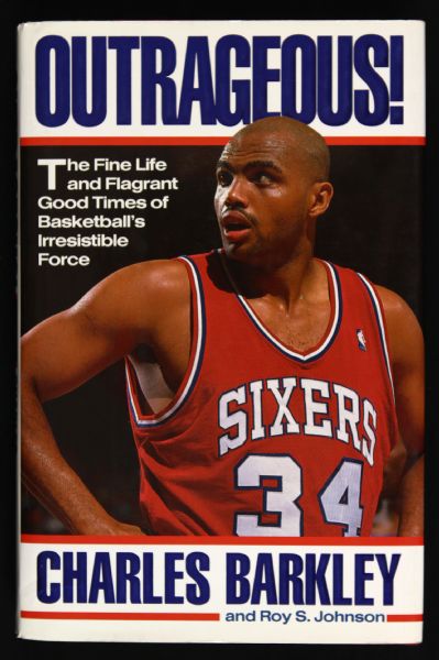 1992 Charles Barkley Philadelphia 76ers Signed Outrageous! Hardcover Book (JSA)