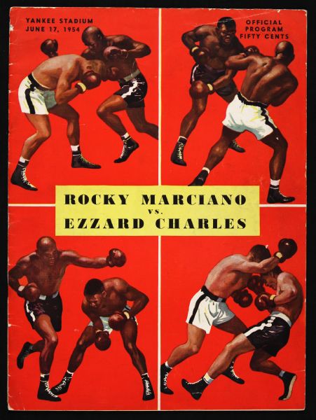 1954 Rocky Marciano vs. Ezzard Charles Yankee Stadium Heavyweight Title Fight Program