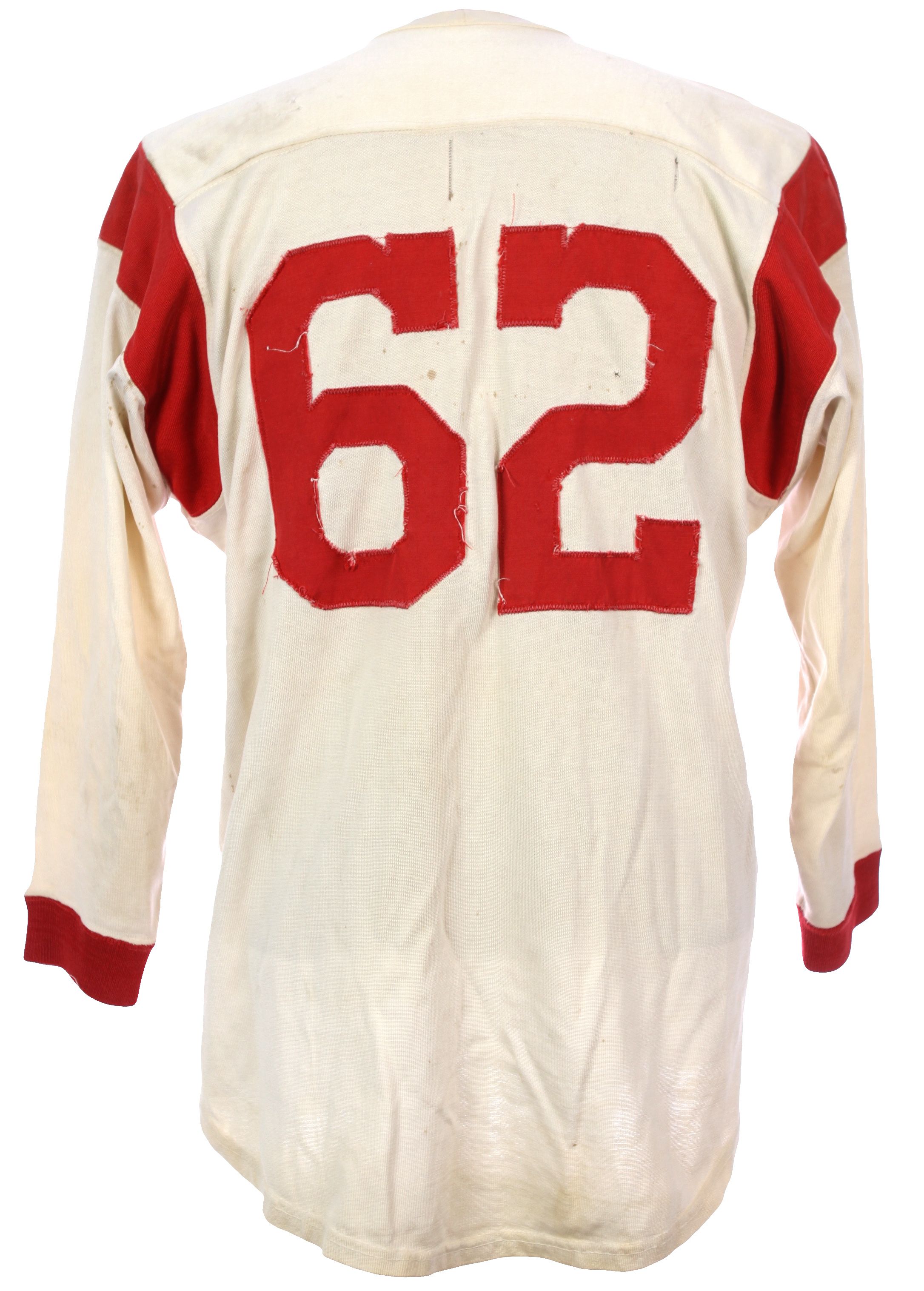 Lot Detail - 1960's White Durene #62 Football Jersey