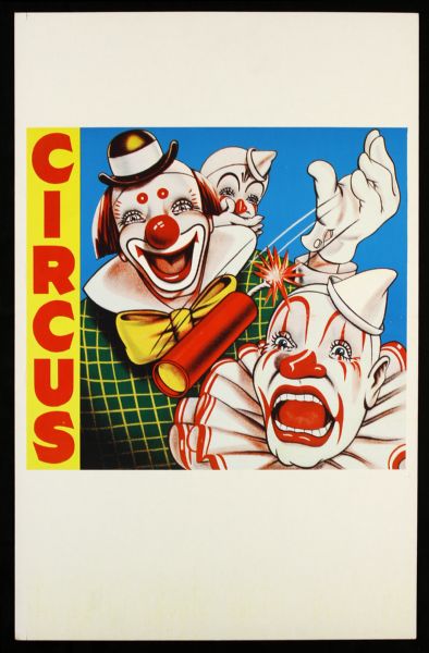 1940s circa Circus Poster Clowns Firecracker (14" x 22")