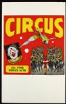 1940s circa All-Star Circus Acts Poster Clown Horses Trapeze Artist (14" x 22")