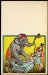 1940s circa Circus Poster Triangle Poster Company Elephant Clown (14" x 22")