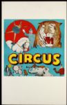 1940s circa Circus Poster Clowns Tiger Camel (14" x 22")