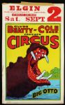 1940s circa Clyde Beatty Cole Brothers Combined Circus Poster (14" x 22")