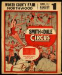 1940s circa Smith and Dale Circus Northwood Iowa Four Page Program (18" x 22")