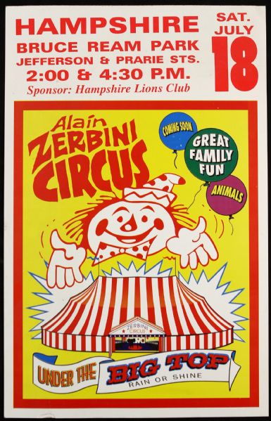 1980s circa Hamid Morton Alain Zerbini Circus Posters - Lot of 2 
