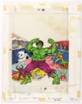 1970s circa Incredible Hulk Original Artwork Mock Up