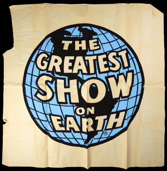 1970s circa The Greatest Show on Earth 56" x 56" Two Sided Poster