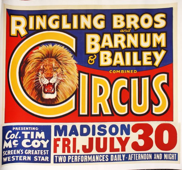 Lot Detail - 1937 Ringling Bros And Barnum & Bailey Combined Circus ...