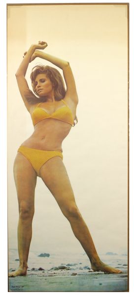 1971 Raquel Welch Yellow Bikini Original 24" x 60" Poster