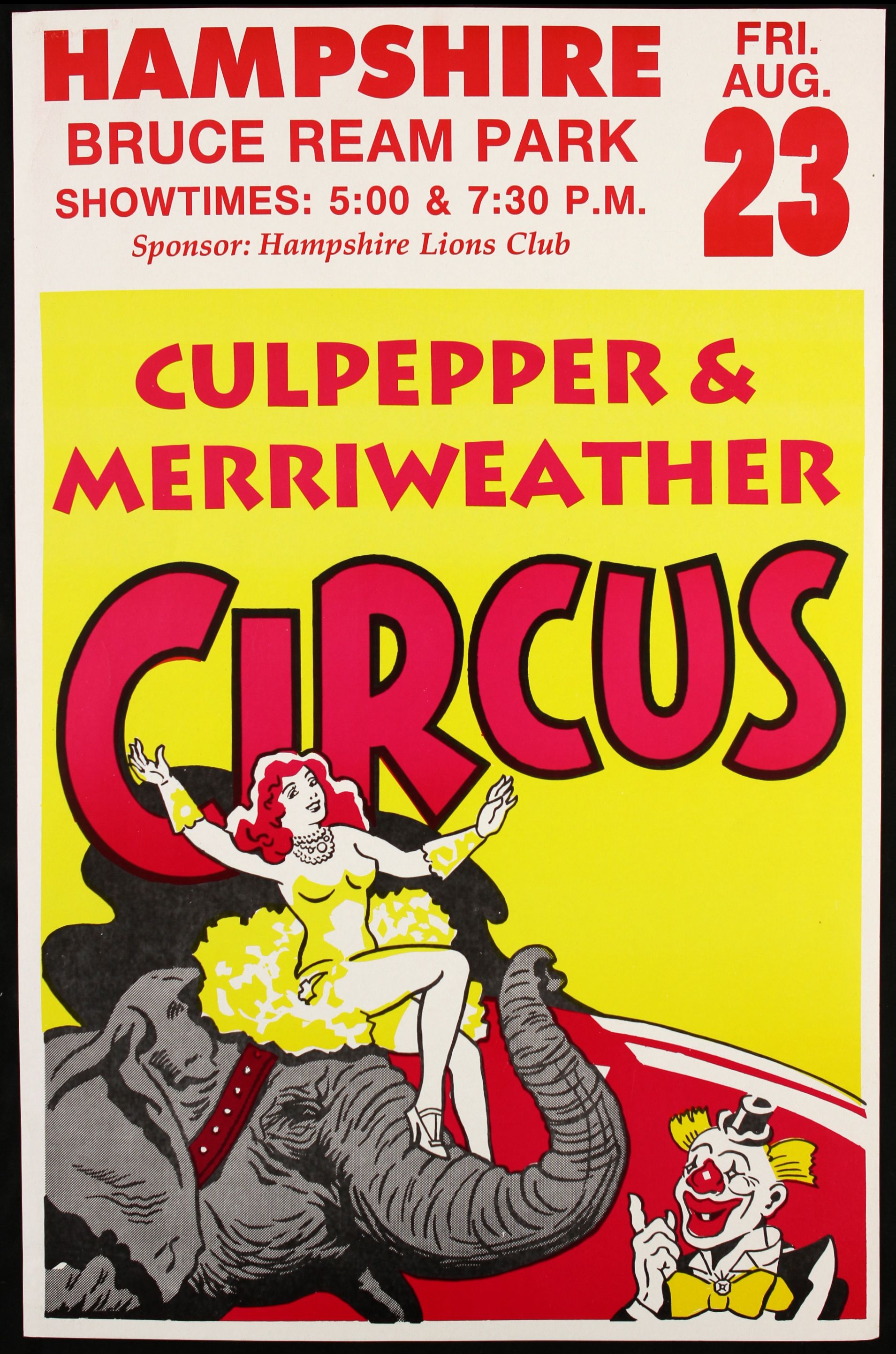 Lot Detail - 1980's circa Culpepper and Merriweather Circus Posters Lot ...