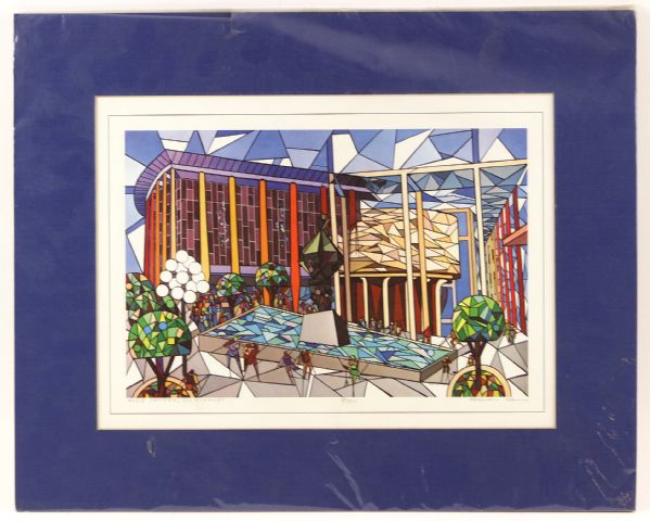 1990s circa Music Center Los Angeles Matted Print Numbered 8/500 (16" x 20") 