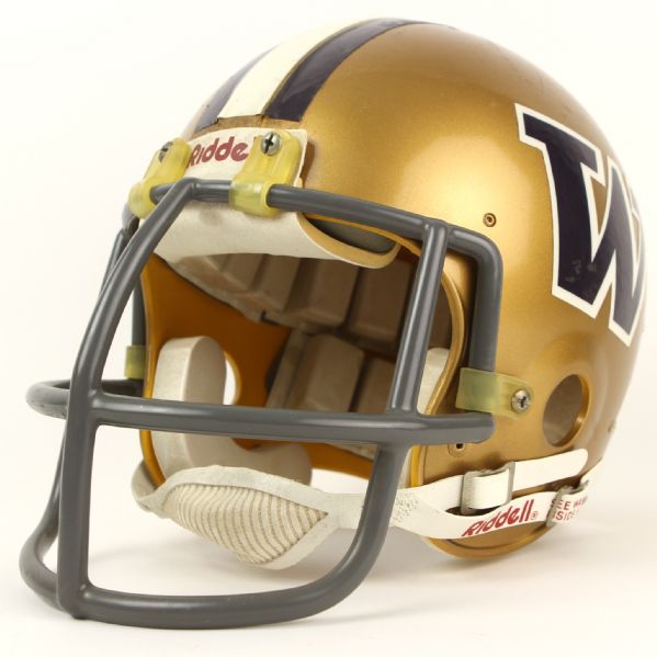 1980s Washington Huskies Game Worn Football Helmet (MEARS LOA)
