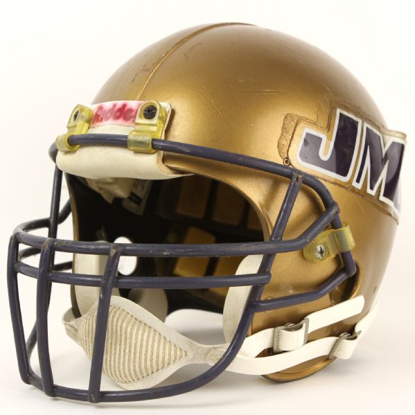 1986 James Madison Dukes Game Worn Football Helmet (MEARS LOA)