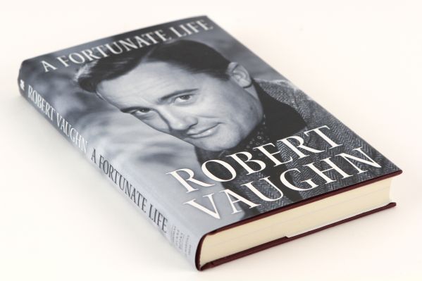 2008 circa Robert Vaughn The Man From U.N.C.L.E. Signed A Fortunate Life Hardcover Book (JSA)