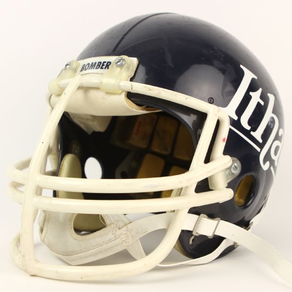 1985 Ithaca Bombers #56 Game Worn Football Helmet (MEARS LOA)