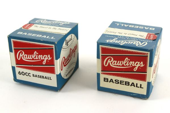 1960s Rawlings Official 60CC & 80CC Baseball - Lot of 2 Sealed in Original Boxes