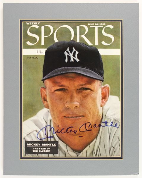 1956 Sports Illustrated Magazine Cover Signed by Mickey Mantle New York Yankees (JSA)
