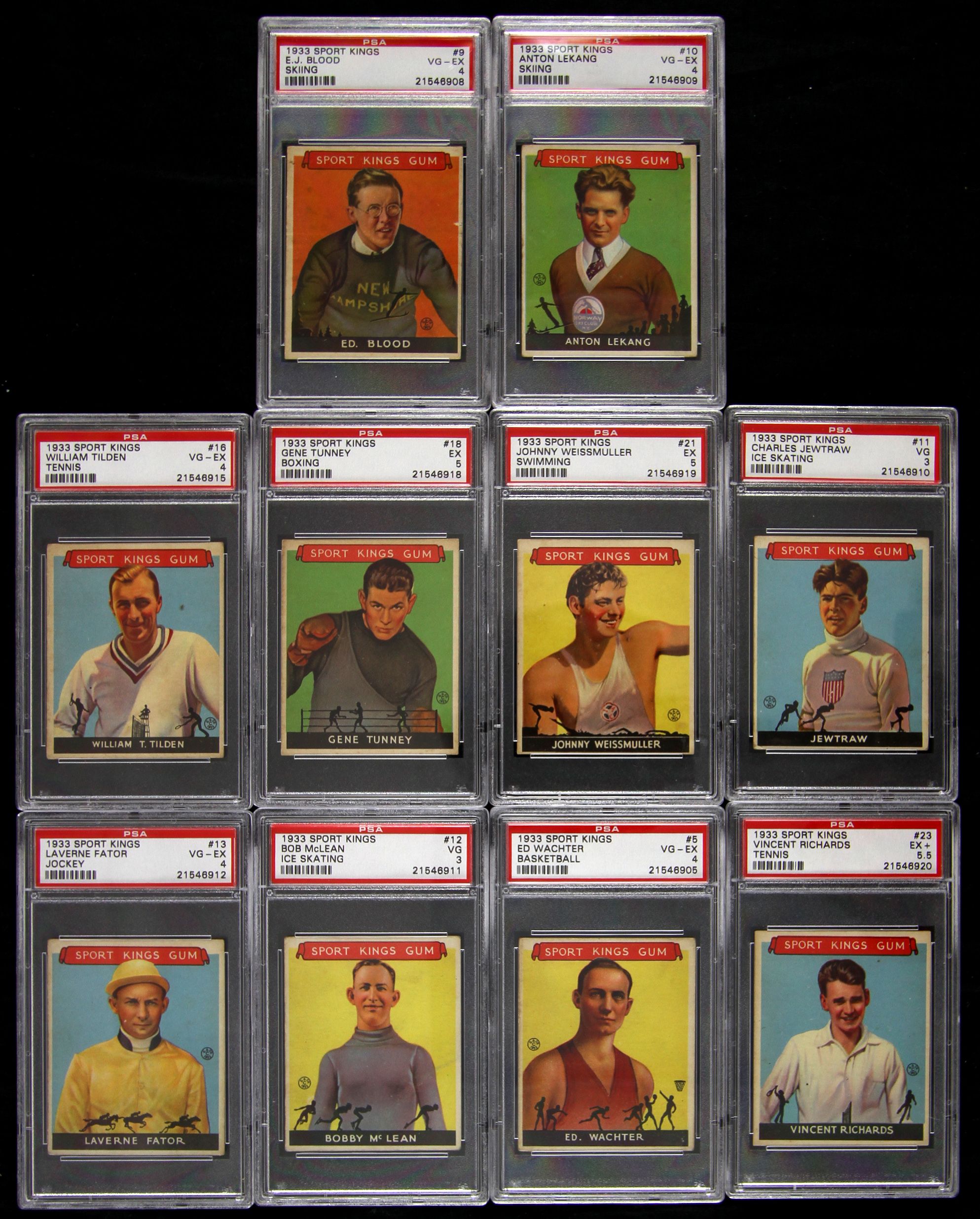 Lot Detail - 1933 Goudey Sport Kings Cards Gene Tunney Jack Dempsey ...