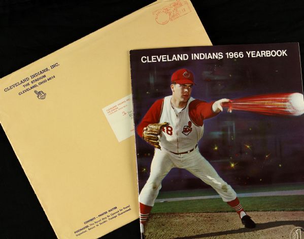 1966 Cleveland Indians Team Yearbook w/ Original Mailing Envelope