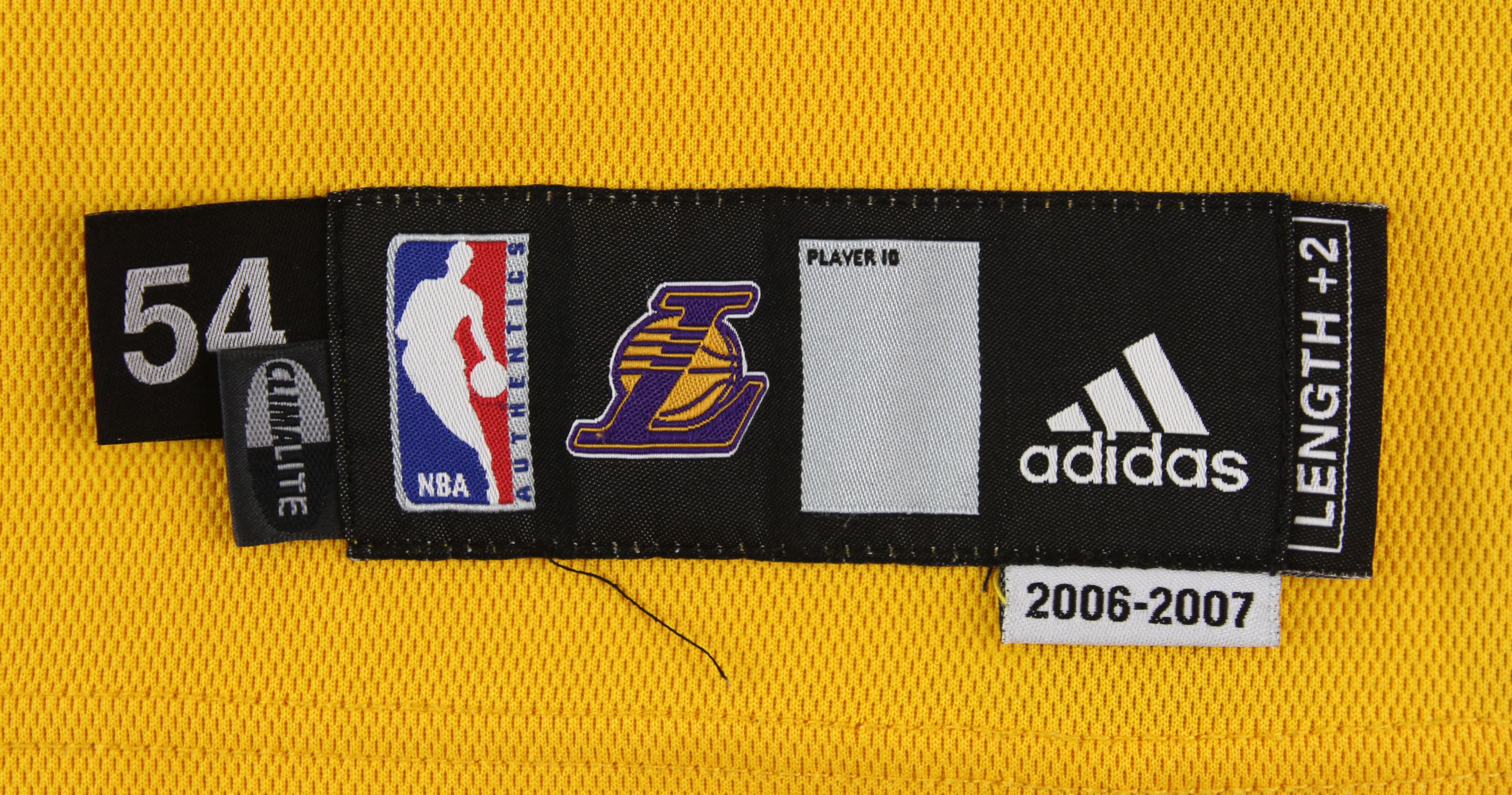 KOBE BRYANT 2006-2007 GAME WORN AND SIGNED LOS ANGELES LAKERS JERSEY