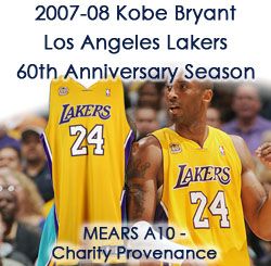 2007-08 Kobe Bryant Los Angeles Lakers Signed Game Worn Home Jersey (MEARS A10  /JSA / NBA Hologram) 