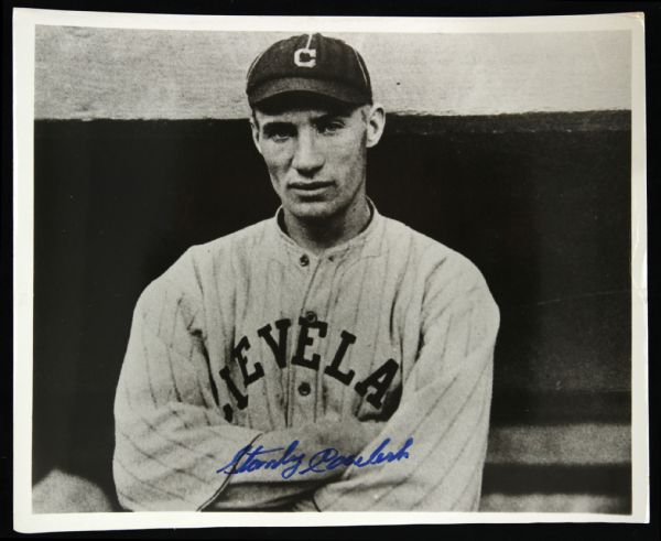 1916-84 Stan Coveleski Signed Black and White Photo Cleveland Indians 8" x 10" HOF (JSA)