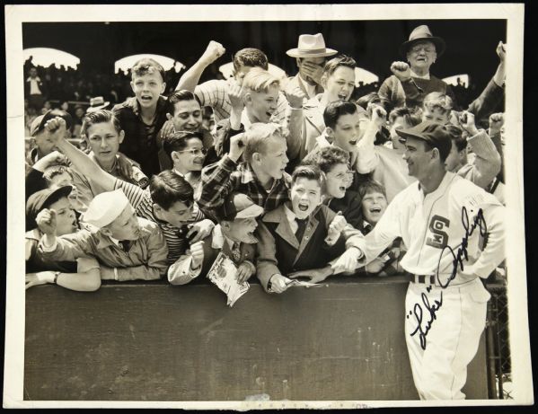 1947 Luke Appling Signed Black and White Wire Photo Chicago White Sox HOF 8" x 10" (JSA)