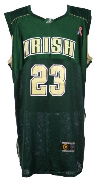 2001-02 LeBron James St. Vincent/St. Mary Fighting Irish Game Worn Basketball Uniform (MEARS LOA)