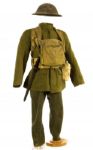 1917-18 WW1 Olive Drab Wool Army Uniform Tunic w/ Field Pack & Helmet