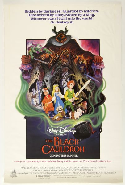 1985 Disneys The Black Cauldron Original Movie Poster 27" x 41" 