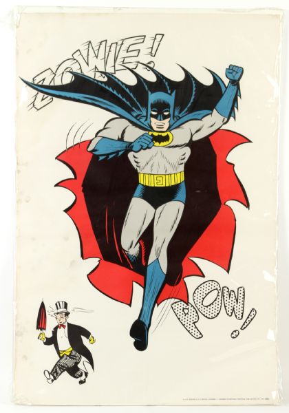 1966 Batman Penguin Zowie Pow Poster 27" x 40" 