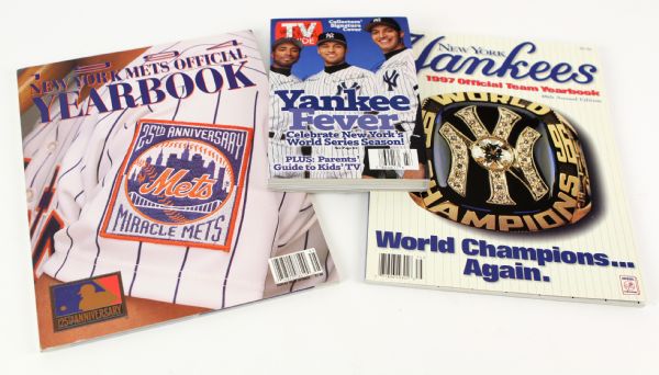 1994-97 New York Mets Yankees Yearbook TV Guides - Lot of Three